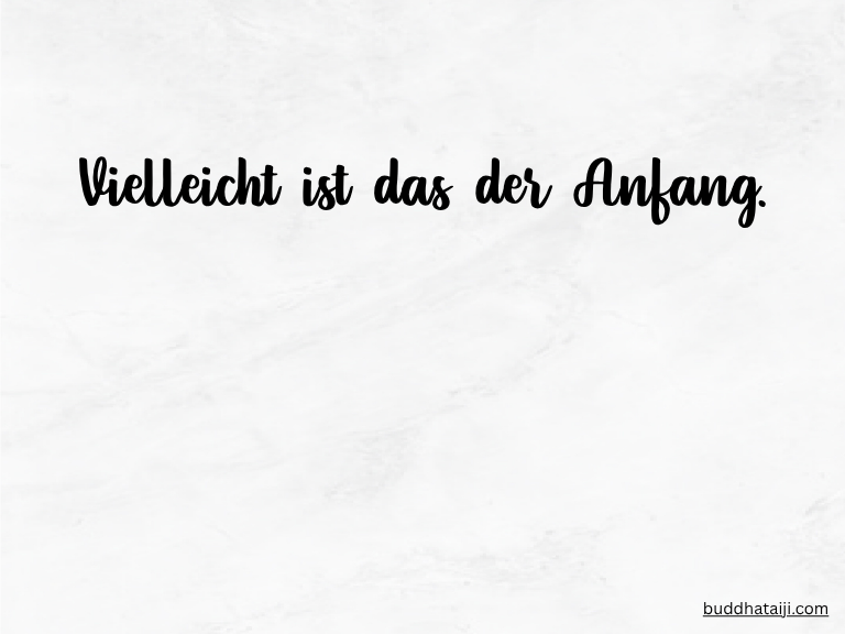 Vielleicht ist das der Anfang.